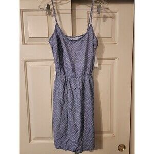 Old Navy Blue Diamond Print Spaghetti Strap Dress Size M Sundress Summer NWT